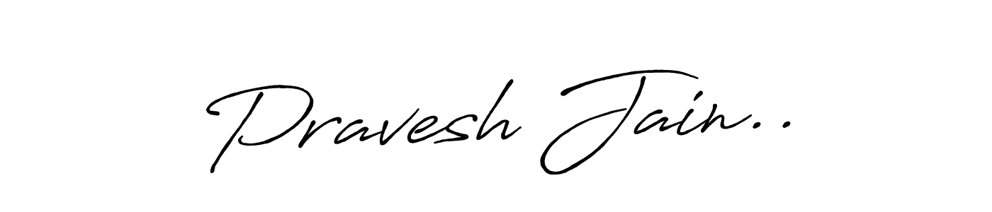 The best way (Antro_Vectra_Bolder) to make a short signature is to pick only two or three words in your name. The name Pravesh Jain.. include a total of six letters. For converting this name. Pravesh Jain.. signature style 7 images and pictures png