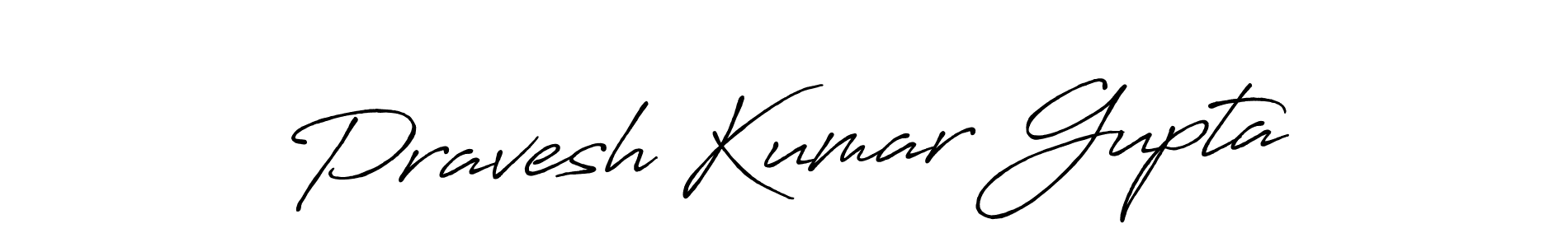 The best way (Antro_Vectra_Bolder) to make a short signature is to pick only two or three words in your name. The name Pravesh Kumar Gupta include a total of six letters. For converting this name. Pravesh Kumar Gupta signature style 7 images and pictures png
