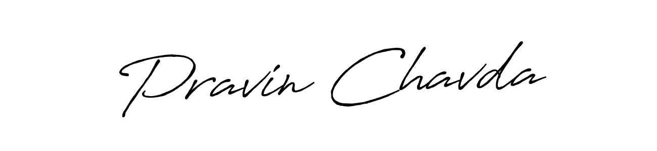 Use a signature maker to create a handwritten signature online. With this signature software, you can design (Antro_Vectra_Bolder) your own signature for name Pravin Chavda. Pravin Chavda signature style 7 images and pictures png