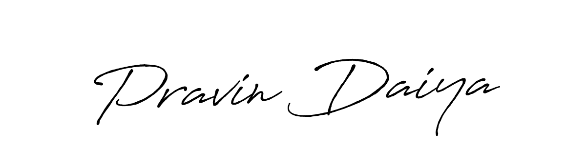 Antro_Vectra_Bolder is a professional signature style that is perfect for those who want to add a touch of class to their signature. It is also a great choice for those who want to make their signature more unique. Get Pravin Daiya name to fancy signature for free. Pravin Daiya signature style 7 images and pictures png
