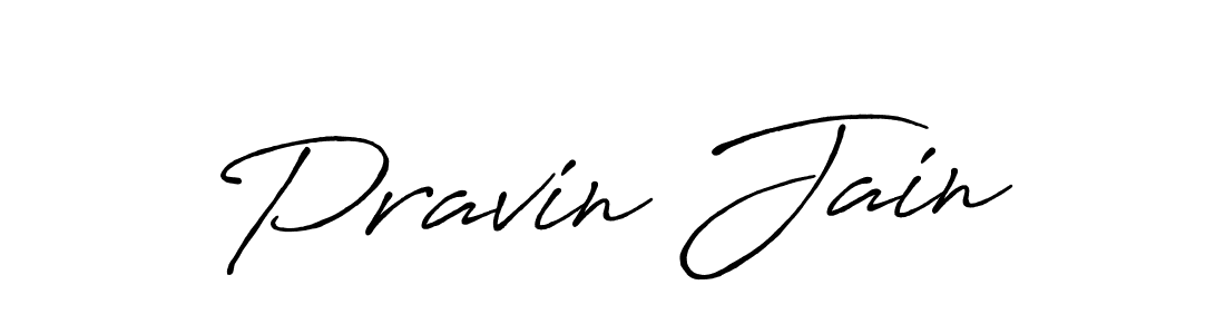 Create a beautiful signature design for name Pravin Jain. With this signature (Antro_Vectra_Bolder) fonts, you can make a handwritten signature for free. Pravin Jain signature style 7 images and pictures png