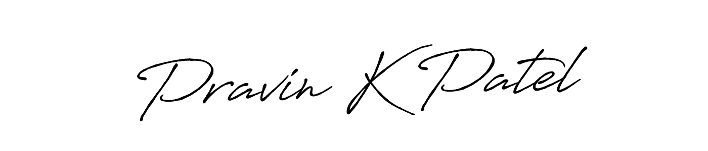 Use a signature maker to create a handwritten signature online. With this signature software, you can design (Antro_Vectra_Bolder) your own signature for name Pravin K Patel. Pravin K Patel signature style 7 images and pictures png