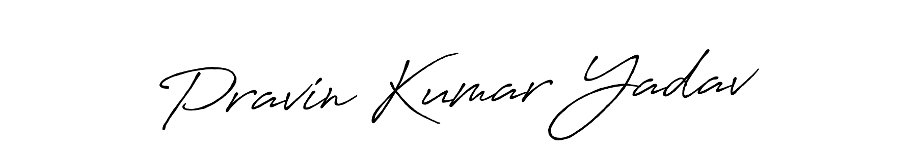 How to make Pravin Kumar Yadav signature? Antro_Vectra_Bolder is a professional autograph style. Create handwritten signature for Pravin Kumar Yadav name. Pravin Kumar Yadav signature style 7 images and pictures png