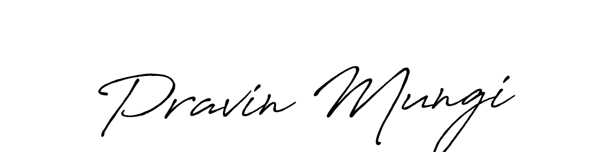 The best way (Antro_Vectra_Bolder) to make a short signature is to pick only two or three words in your name. The name Pravin Mungi include a total of six letters. For converting this name. Pravin Mungi signature style 7 images and pictures png