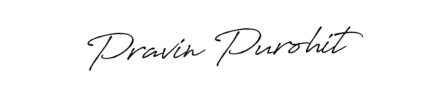 Create a beautiful signature design for name Pravin Purohit. With this signature (Antro_Vectra_Bolder) fonts, you can make a handwritten signature for free. Pravin Purohit signature style 7 images and pictures png