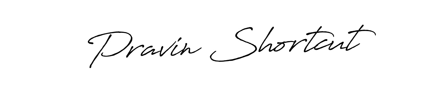 Design your own signature with our free online signature maker. With this signature software, you can create a handwritten (Antro_Vectra_Bolder) signature for name Pravin Shortcut. Pravin Shortcut signature style 7 images and pictures png