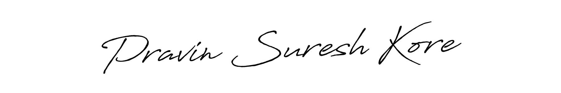 Use a signature maker to create a handwritten signature online. With this signature software, you can design (Antro_Vectra_Bolder) your own signature for name Pravin Suresh Kore. Pravin Suresh Kore signature style 7 images and pictures png