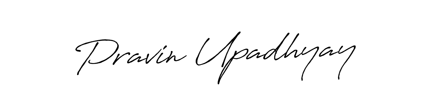 How to make Pravin Upadhyay signature? Antro_Vectra_Bolder is a professional autograph style. Create handwritten signature for Pravin Upadhyay name. Pravin Upadhyay signature style 7 images and pictures png