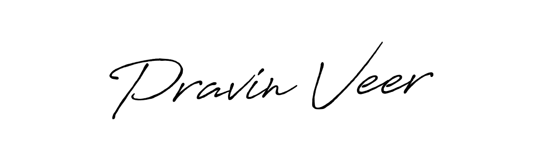 Create a beautiful signature design for name Pravin Veer. With this signature (Antro_Vectra_Bolder) fonts, you can make a handwritten signature for free. Pravin Veer signature style 7 images and pictures png