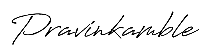 The Antro_Vectra_Bolder handwriting style adds charm and authenticity to name Pravinkamble. A wonderful choice for personal thank-you notes. Pravinkamble signature style 7 images and pictures png