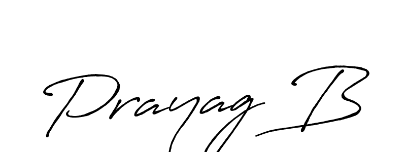 How to make Prayag B signature? Antro_Vectra_Bolder is a professional autograph style. Create handwritten signature for Prayag B name. Prayag B signature style 7 images and pictures png
