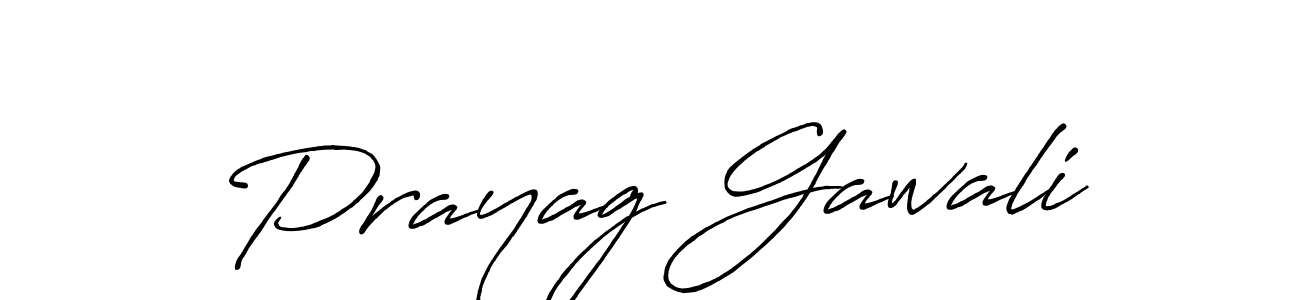 The best way (Antro_Vectra_Bolder) to make a short signature is to pick only two or three words in your name. The name Prayag Gawali include a total of six letters. For converting this name. Prayag Gawali signature style 7 images and pictures png