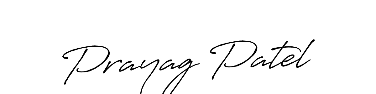 Prayag Patel stylish signature style. Best Handwritten Sign (Antro_Vectra_Bolder) for my name. Handwritten Signature Collection Ideas for my name Prayag Patel. Prayag Patel signature style 7 images and pictures png