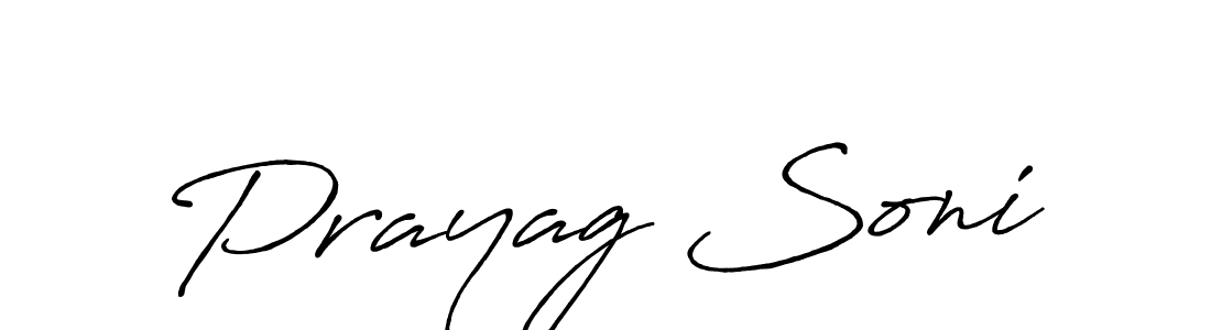 Also You can easily find your signature by using the search form. We will create Prayag Soni name handwritten signature images for you free of cost using Antro_Vectra_Bolder sign style. Prayag Soni signature style 7 images and pictures png