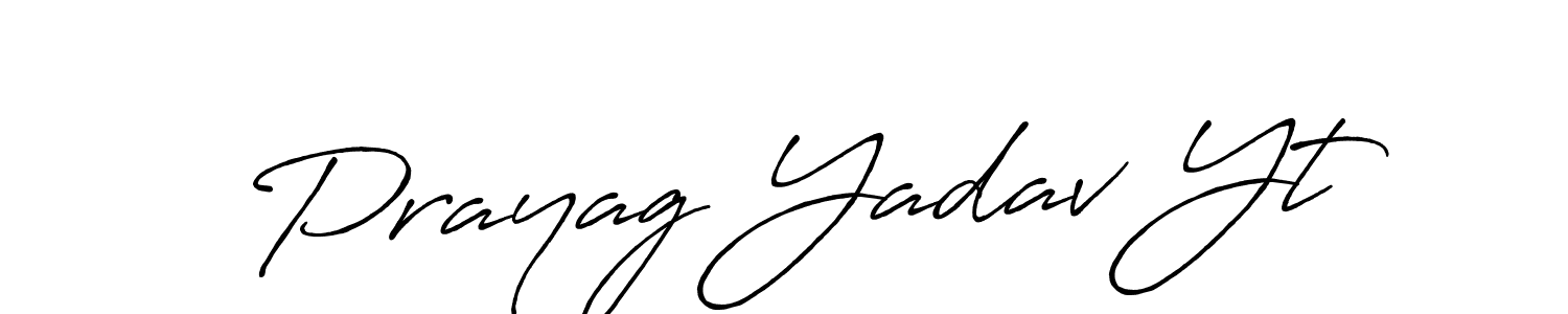 Create a beautiful signature design for name Prayag Yadav Yt. With this signature (Antro_Vectra_Bolder) fonts, you can make a handwritten signature for free. Prayag Yadav Yt signature style 7 images and pictures png