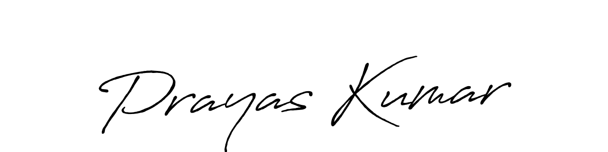 Make a beautiful signature design for name Prayas Kumar. With this signature (Antro_Vectra_Bolder) style, you can create a handwritten signature for free. Prayas Kumar signature style 7 images and pictures png