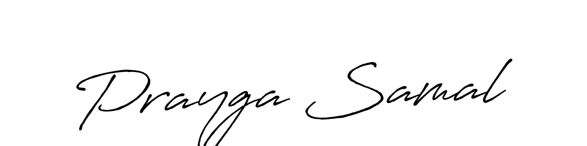 Make a beautiful signature design for name Prayga Samal. With this signature (Antro_Vectra_Bolder) style, you can create a handwritten signature for free. Prayga Samal signature style 7 images and pictures png