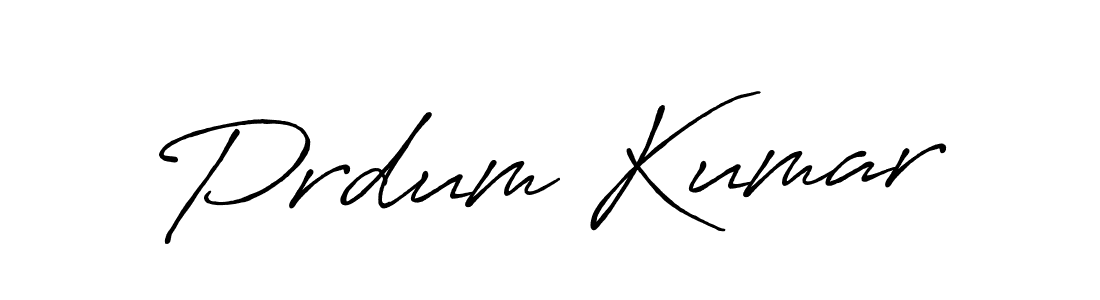 Make a beautiful signature design for name Prdum Kumar. With this signature (Antro_Vectra_Bolder) style, you can create a handwritten signature for free. Prdum Kumar signature style 7 images and pictures png