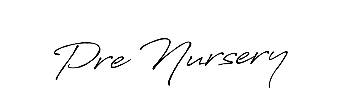 The best way (Antro_Vectra_Bolder) to make a short signature is to pick only two or three words in your name. The name Pre Nursery include a total of six letters. For converting this name. Pre Nursery signature style 7 images and pictures png