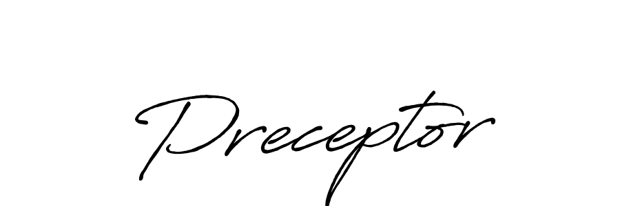 You should practise on your own different ways (Antro_Vectra_Bolder) to write your name (Preceptor) in signature. don't let someone else do it for you. Preceptor signature style 7 images and pictures png