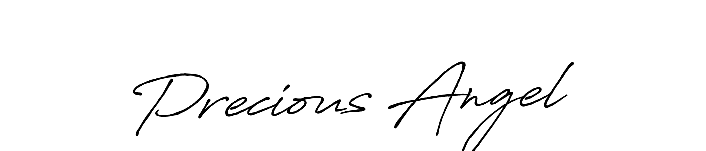 Make a beautiful signature design for name Precious Angel. With this signature (Antro_Vectra_Bolder) style, you can create a handwritten signature for free. Precious Angel signature style 7 images and pictures png