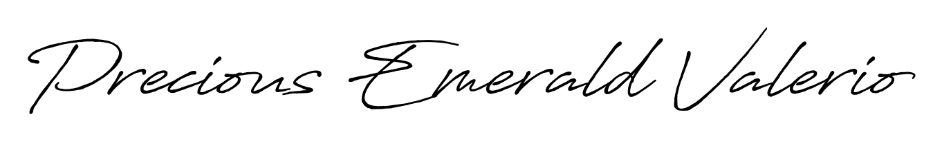 This is the best signature style for the Precious Emerald Valerio name. Also you like these signature font (Antro_Vectra_Bolder). Mix name signature. Precious Emerald Valerio signature style 7 images and pictures png