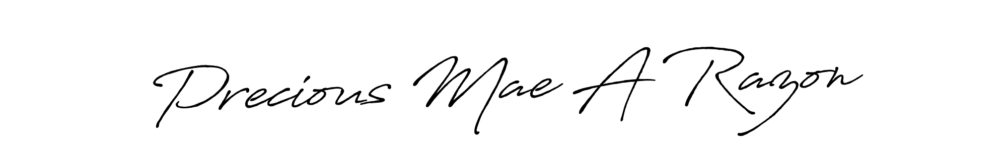 Make a beautiful signature design for name Precious Mae A Razon. Use this online signature maker to create a handwritten signature for free. Precious Mae A Razon signature style 7 images and pictures png