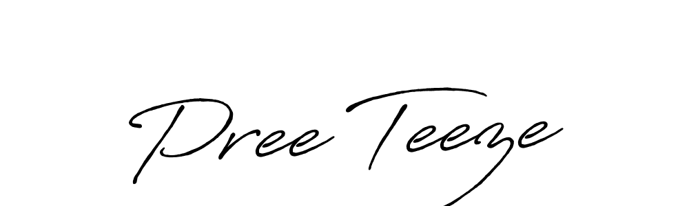 Create a beautiful signature design for name Pree Teeze. With this signature (Antro_Vectra_Bolder) fonts, you can make a handwritten signature for free. Pree Teeze signature style 7 images and pictures png