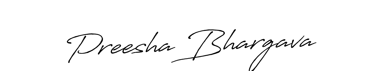 Also You can easily find your signature by using the search form. We will create Preesha Bhargava name handwritten signature images for you free of cost using Antro_Vectra_Bolder sign style. Preesha Bhargava signature style 7 images and pictures png