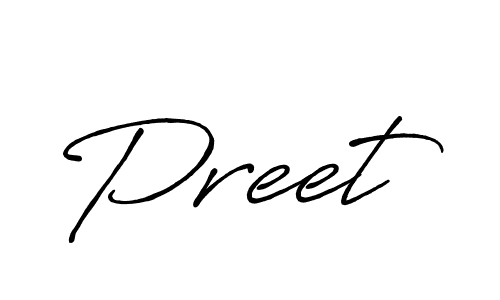 Make a beautiful signature design for name Preet. With this signature (Antro_Vectra_Bolder) style, you can create a handwritten signature for free. Preet signature style 7 images and pictures png