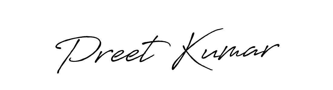 Also we have Preet Kumar name is the best signature style. Create professional handwritten signature collection using Antro_Vectra_Bolder autograph style. Preet Kumar signature style 7 images and pictures png