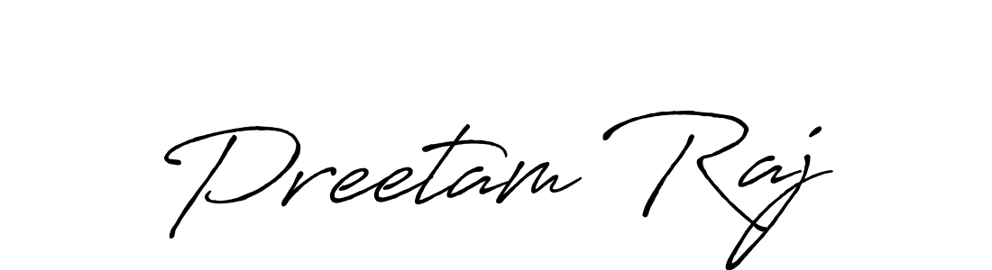 Use a signature maker to create a handwritten signature online. With this signature software, you can design (Antro_Vectra_Bolder) your own signature for name Preetam Raj. Preetam Raj signature style 7 images and pictures png