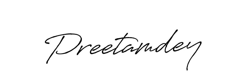 Preetamdey stylish signature style. Best Handwritten Sign (Antro_Vectra_Bolder) for my name. Handwritten Signature Collection Ideas for my name Preetamdey. Preetamdey signature style 7 images and pictures png