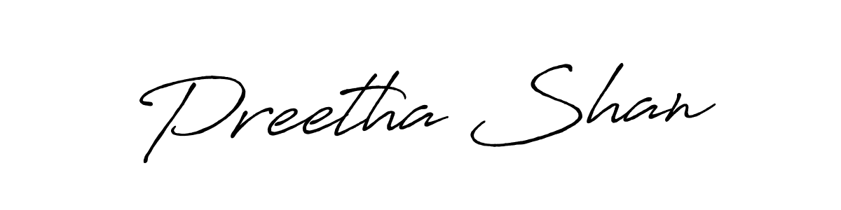 Also You can easily find your signature by using the search form. We will create Preetha Shan name handwritten signature images for you free of cost using Antro_Vectra_Bolder sign style. Preetha Shan signature style 7 images and pictures png