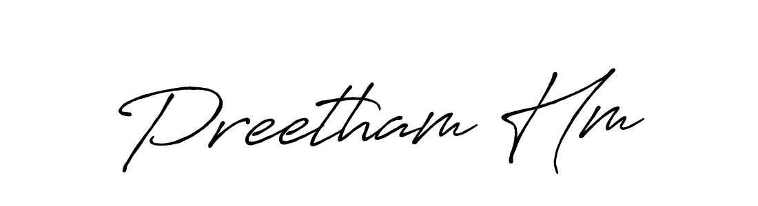 Also You can easily find your signature by using the search form. We will create Preetham Hm name handwritten signature images for you free of cost using Antro_Vectra_Bolder sign style. Preetham Hm signature style 7 images and pictures png