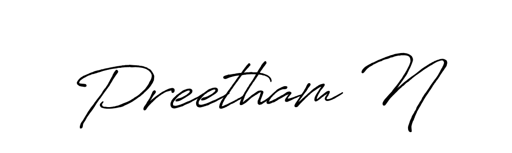 The best way (Antro_Vectra_Bolder) to make a short signature is to pick only two or three words in your name. The name Preetham N include a total of six letters. For converting this name. Preetham N signature style 7 images and pictures png