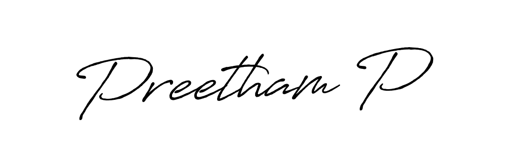 Also we have Preetham P name is the best signature style. Create professional handwritten signature collection using Antro_Vectra_Bolder autograph style. Preetham P signature style 7 images and pictures png