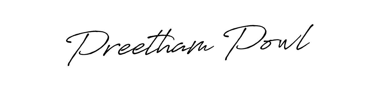 Antro_Vectra_Bolder is a professional signature style that is perfect for those who want to add a touch of class to their signature. It is also a great choice for those who want to make their signature more unique. Get Preetham Powl name to fancy signature for free. Preetham Powl signature style 7 images and pictures png