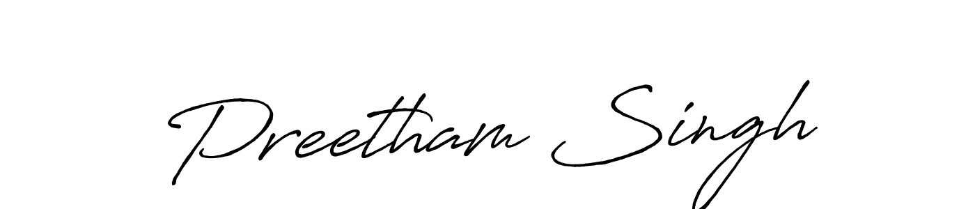 Also we have Preetham Singh name is the best signature style. Create professional handwritten signature collection using Antro_Vectra_Bolder autograph style. Preetham Singh signature style 7 images and pictures png