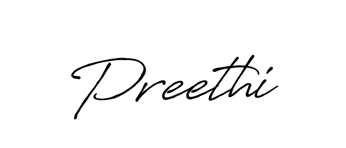 Use a signature maker to create a handwritten signature online. With this signature software, you can design (Antro_Vectra_Bolder) your own signature for name Preethi. Preethi signature style 7 images and pictures png