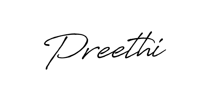 Use a signature maker to create a handwritten signature online. With this signature software, you can design (Antro_Vectra_Bolder) your own signature for name Preethi. Preethi signature style 7 images and pictures png