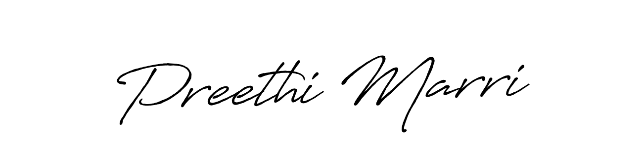 Also we have Preethi Marri name is the best signature style. Create professional handwritten signature collection using Antro_Vectra_Bolder autograph style. Preethi Marri signature style 7 images and pictures png