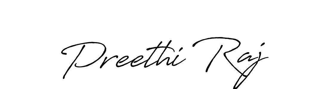 Use a signature maker to create a handwritten signature online. With this signature software, you can design (Antro_Vectra_Bolder) your own signature for name Preethi Raj. Preethi Raj signature style 7 images and pictures png