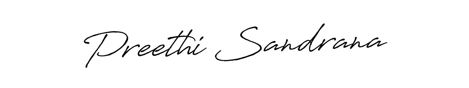 How to make Preethi Sandrana signature? Antro_Vectra_Bolder is a professional autograph style. Create handwritten signature for Preethi Sandrana name. Preethi Sandrana signature style 7 images and pictures png