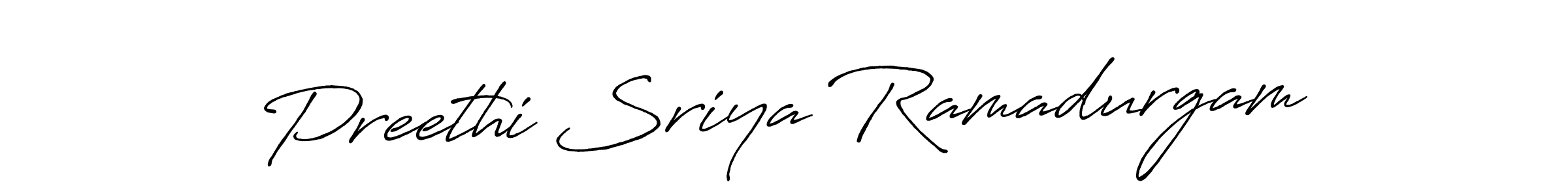 Make a beautiful signature design for name Preethi Sriya Ramadurgam. Use this online signature maker to create a handwritten signature for free. Preethi Sriya Ramadurgam signature style 7 images and pictures png