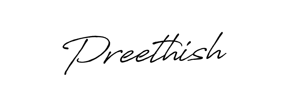 Design your own signature with our free online signature maker. With this signature software, you can create a handwritten (Antro_Vectra_Bolder) signature for name Preethish. Preethish signature style 7 images and pictures png