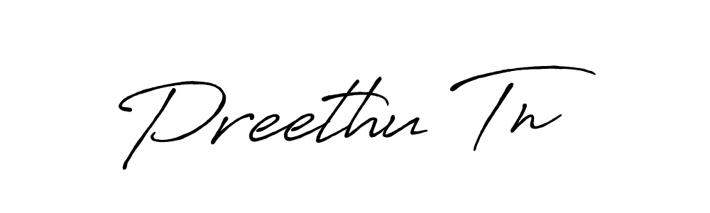 Design your own signature with our free online signature maker. With this signature software, you can create a handwritten (Antro_Vectra_Bolder) signature for name Preethu Tn. Preethu Tn signature style 7 images and pictures png