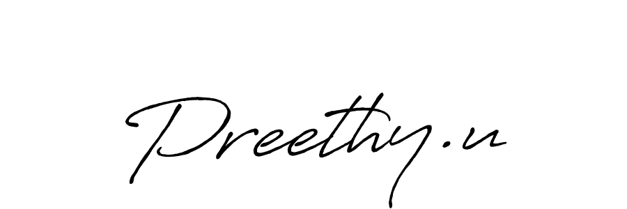 Also we have Preethy.u name is the best signature style. Create professional handwritten signature collection using Antro_Vectra_Bolder autograph style. Preethy.u signature style 7 images and pictures png