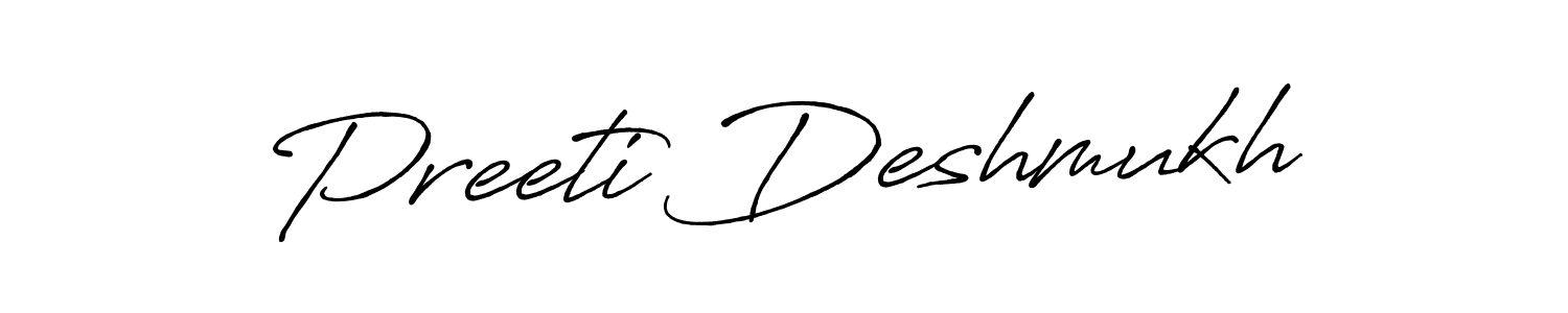 It looks lik you need a new signature style for name Preeti Deshmukh. Design unique handwritten (Antro_Vectra_Bolder) signature with our free signature maker in just a few clicks. Preeti Deshmukh signature style 7 images and pictures png