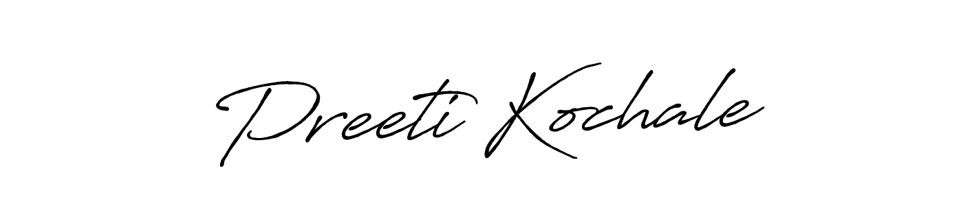 if you are searching for the best signature style for your name Preeti Kochale. so please give up your signature search. here we have designed multiple signature styles  using Antro_Vectra_Bolder. Preeti Kochale signature style 7 images and pictures png